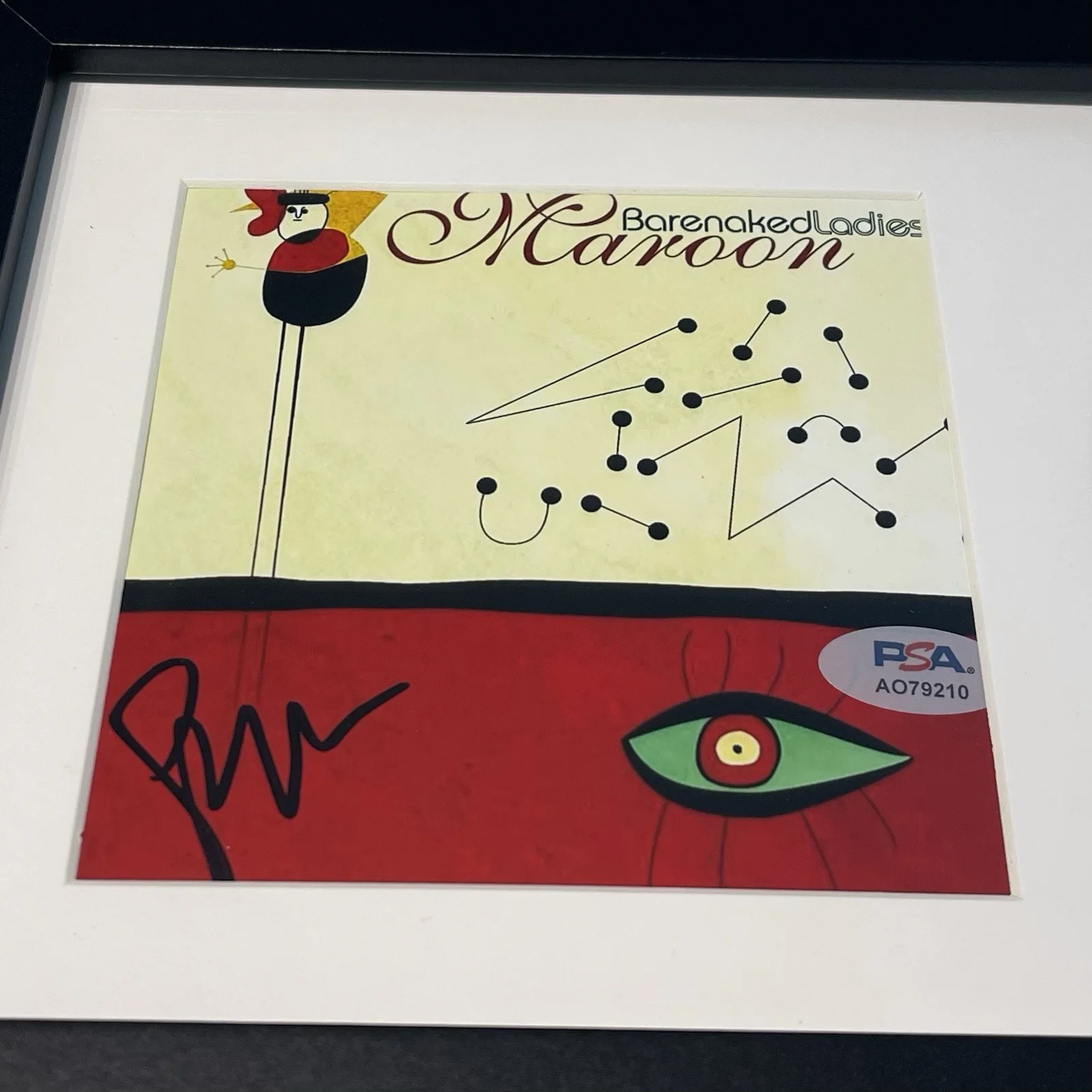 STEVEN PAGE SIGNED BARENAKED LADIES MAROON CD ALBUM AUTOGRAPH FRAMED PSA COA, image 2