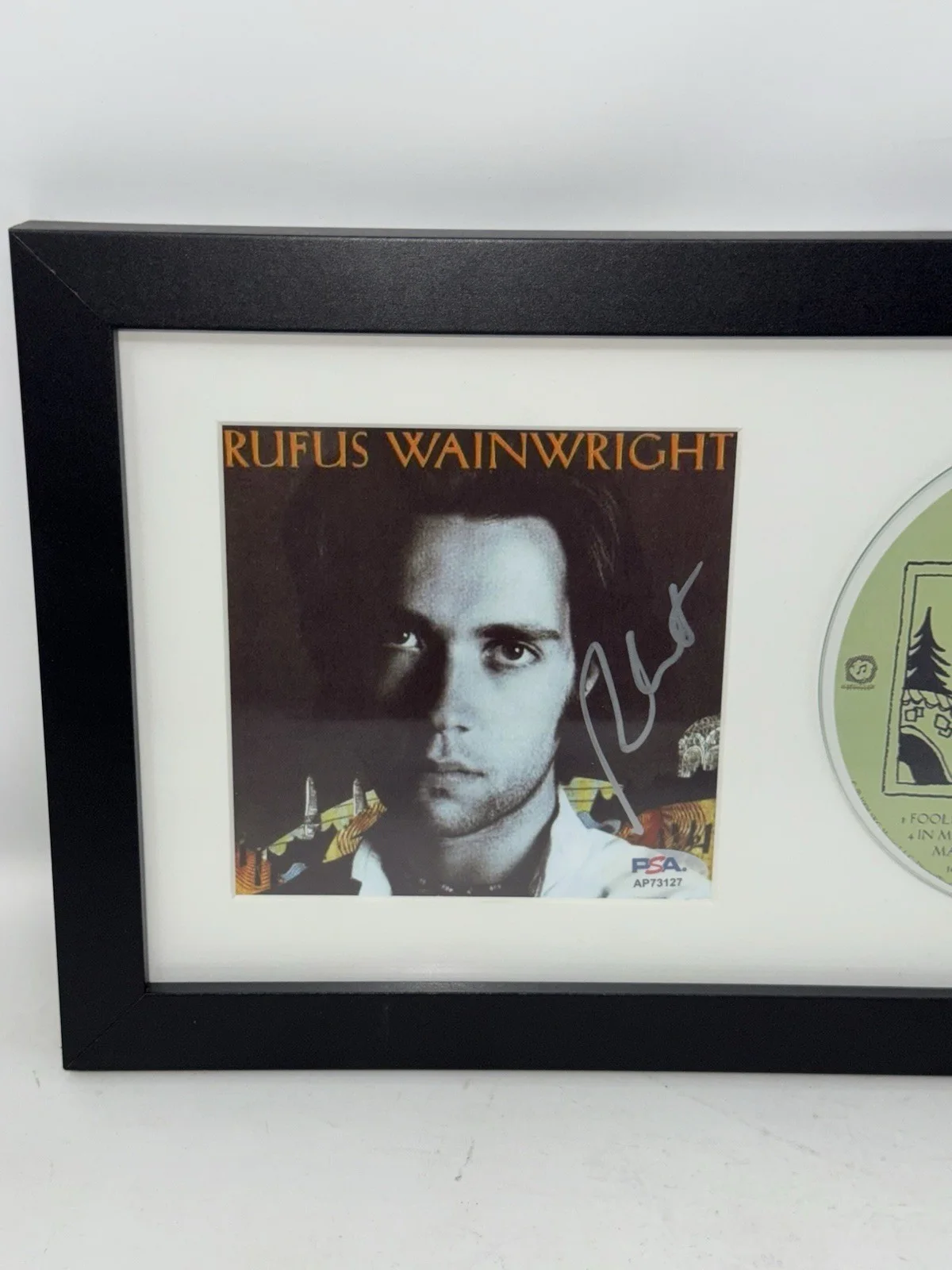 RUFUS WAINWRIGHT SIGNED AUTOGRAPH SELF TITLED CD FRAMED PSA/DNA COA FOOLISH LOVE, image 2
