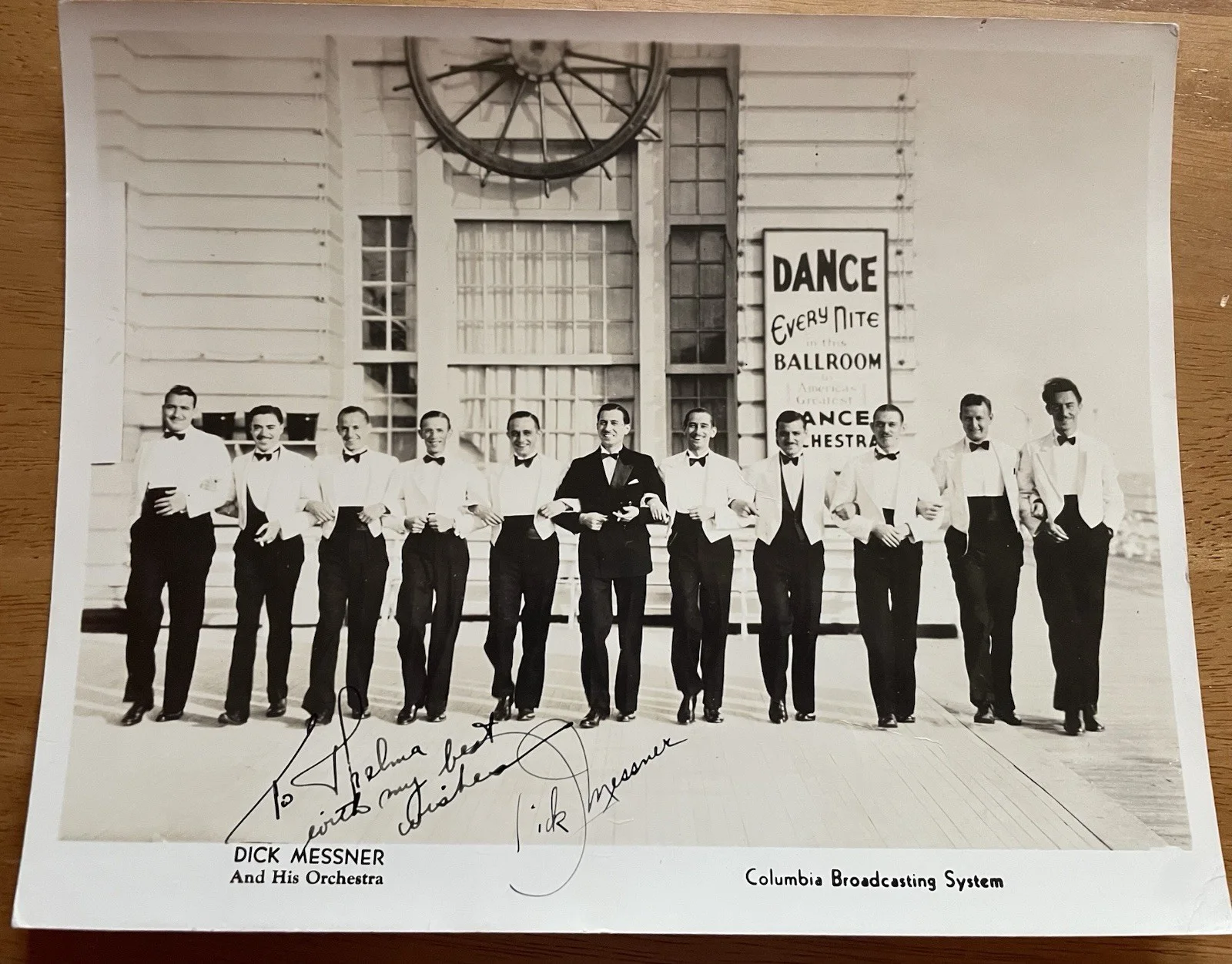 Big Band Leader Dick Messner Autographed Photo, image 3