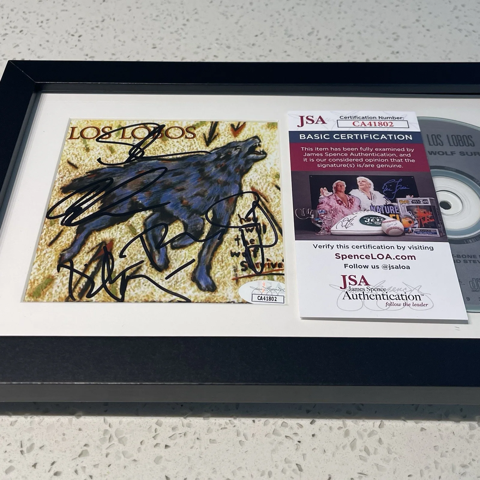 LOS LOBOS FULL BAND SIGNED HOW WILL THE WOLF SURVIVE CD ALBUM AUTOGRAPH JSA COA, image 2