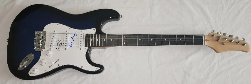Erasure Signed Autographed Electirc Guitar Andy Bell Vince Clarke JSA EE53752, image 3