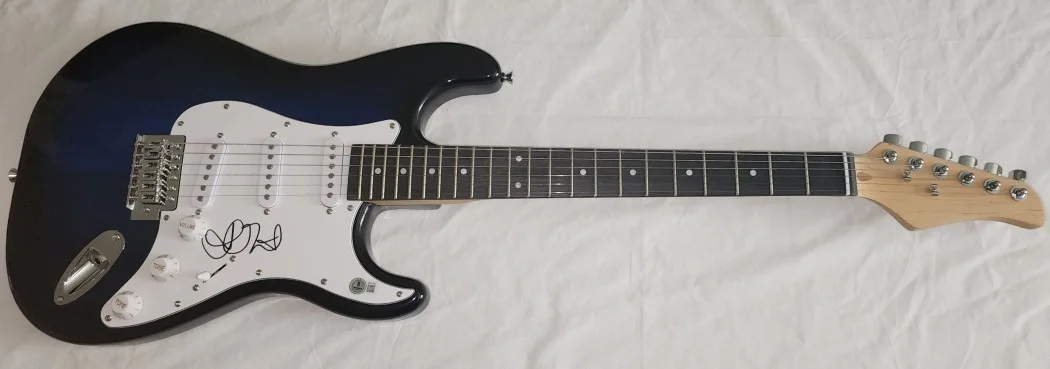 Alanis Morissette Hand Signed Electirc Guitar Jagged Little Pill BAS BP01793, image 2