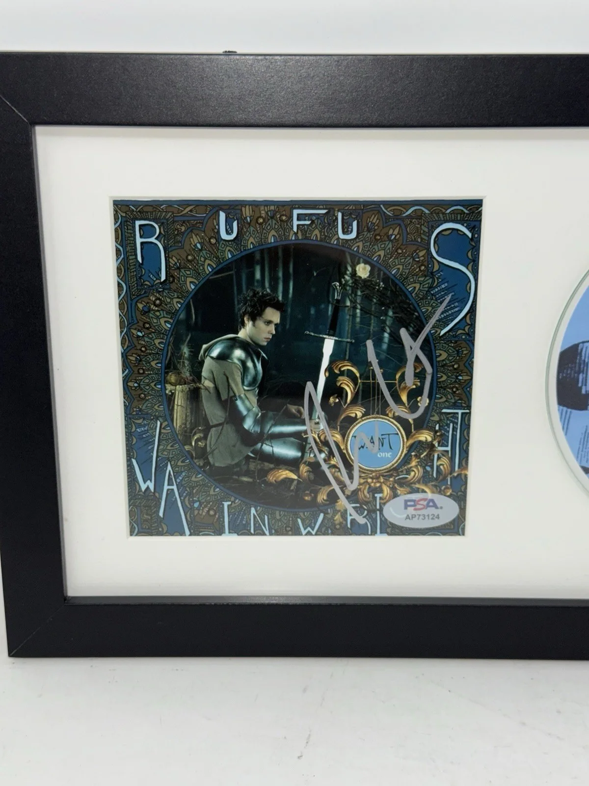 RUFUS WAINWRIGHT SIGNED AUTOGRAPH WANT ONE CD FRAMED PSA/DNA COA OH WHAT A WORLD, image 2