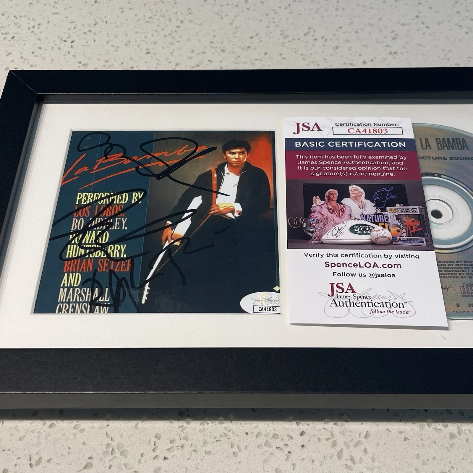 LOS LOBOS FULL BAND SIGNED LA BAMBA SOUNDTRACK CD ALBUM AUTOGRAPH JSA COA, image 2