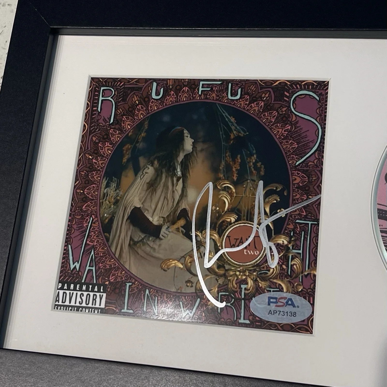 RUFUS WAINWRIGHT SIGNED WANT TWO CD ALBUM AUTOGRAPH FRAMED PSA COA, image 2