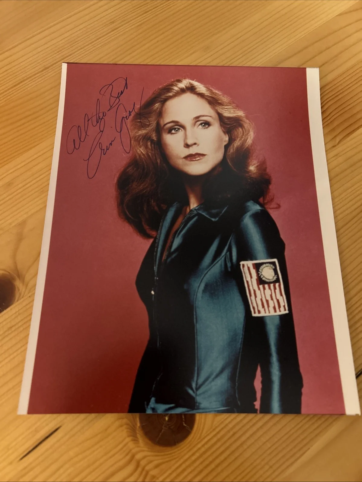 Erin Gray — ERIN GRAY vintage sexy SIGNED 8x10 Buck Rogers Wilma Deering color photo, изображение 2