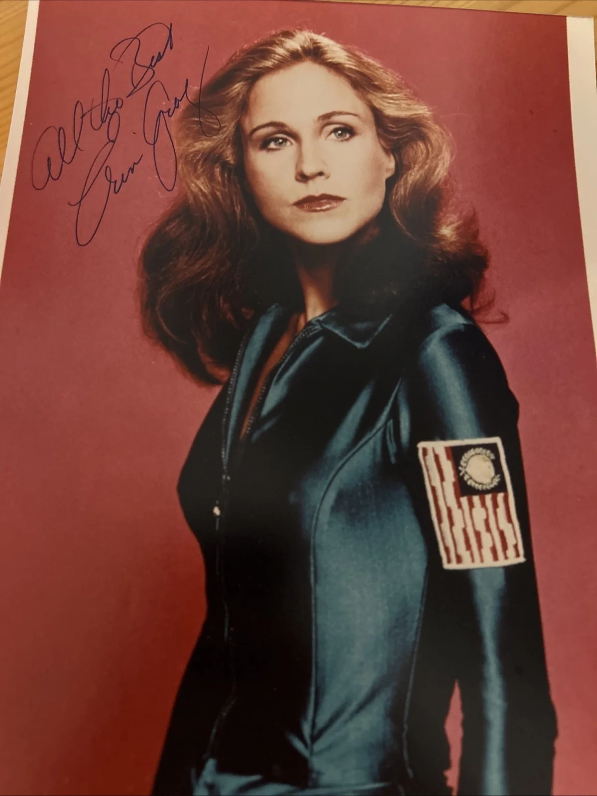 Erin Gray — ERIN GRAY vintage sexy SIGNED 8x10 Buck Rogers Wilma Deering color photo, изображение 3