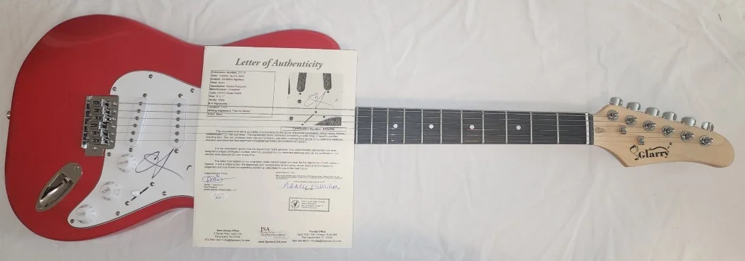 Christina Aguilera Signed Autographed Electirc Guitar Lady Marmalade JSA XX54294, image 2