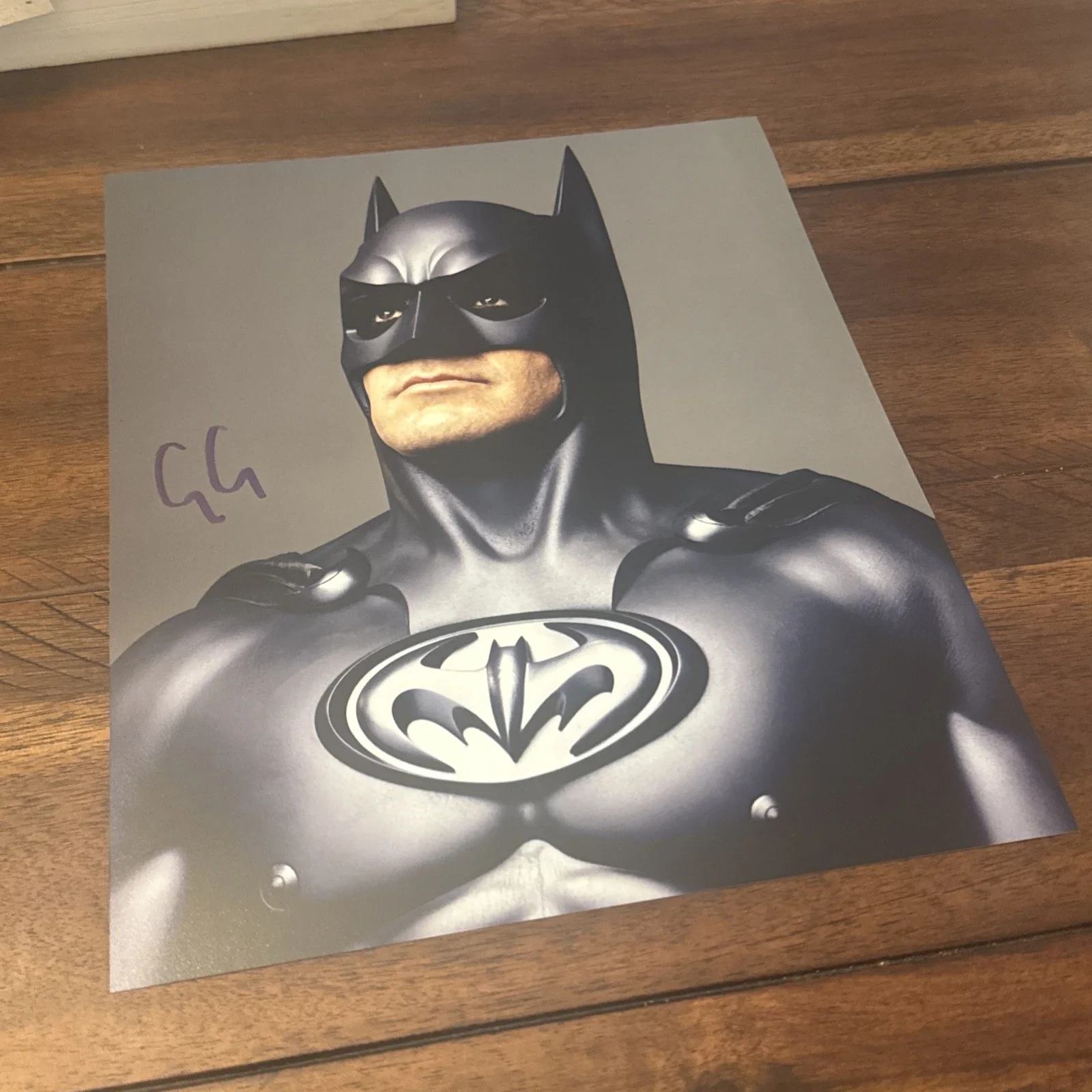 George Clooney — George Clooney HOF Actor Autographed Batman 8x10 Photo w/Proof & COA Authentic