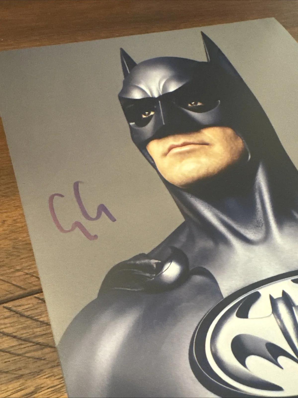 George Clooney — George Clooney HOF Actor Autographed Batman 8x10 Photo w/Proof & COA Authentic, image 4