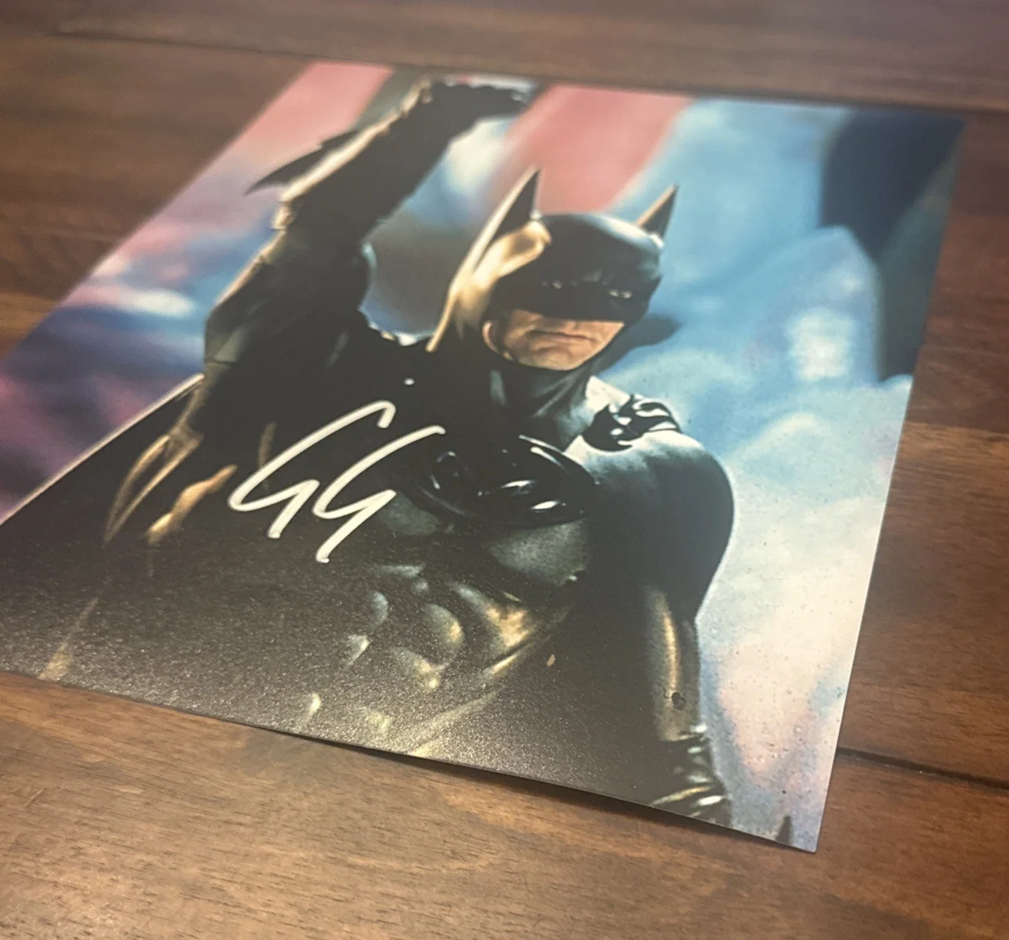 George Clooney — George Clooney HOF Actor Autographed Batman 8x10 Photo w/Proof & COA Authentic, image 2