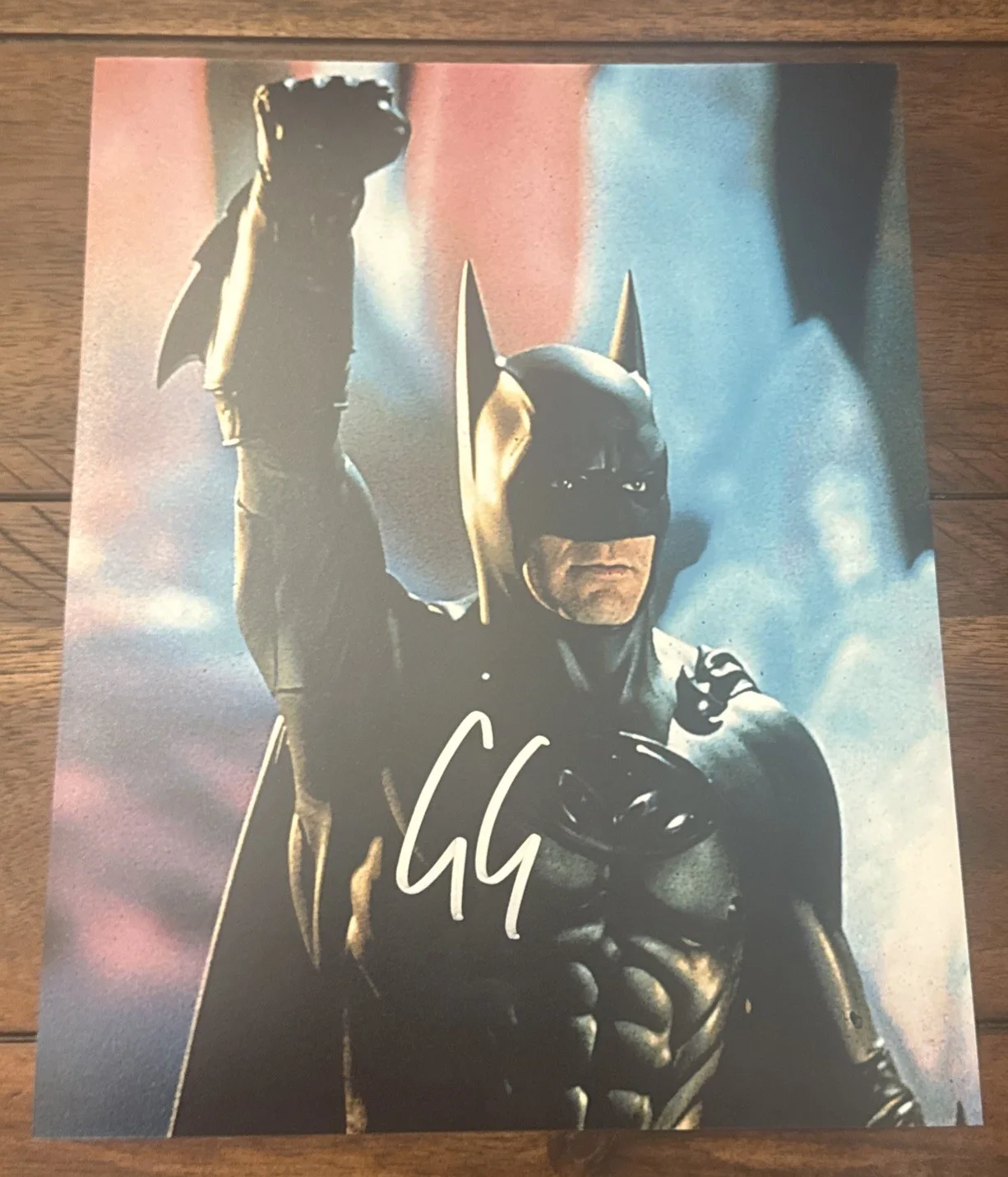 George Clooney — George Clooney HOF Actor Autographed Batman 8x10 Photo w/Proof & COA Authentic, image 3