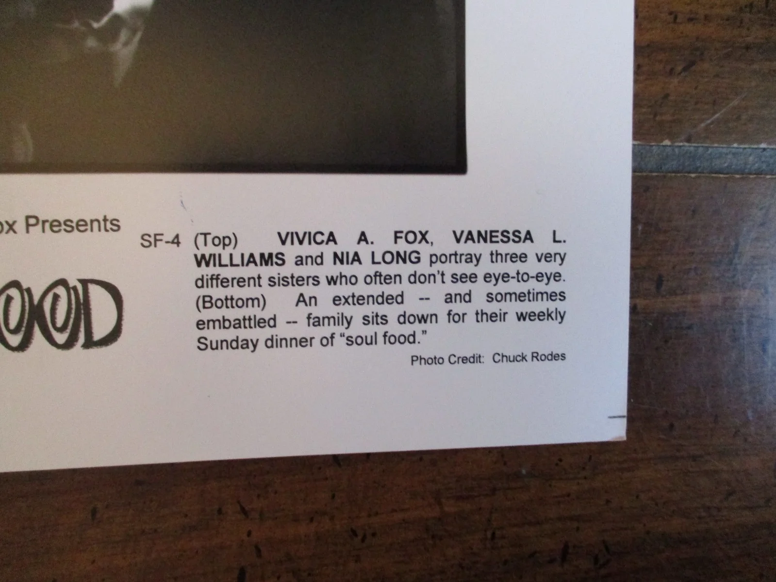 Vivica A. Fox/Nia Long/Vanessa L Williams(SOUL FOOD)1997 8 x10 Black/White Photo, изображение 3