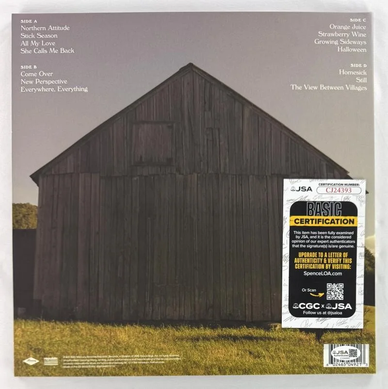 Noah Kahan — Noah Kahan Signed Autograph Album Vinyl Record - Stick Season #'d 68/500 JSA COA, image 2