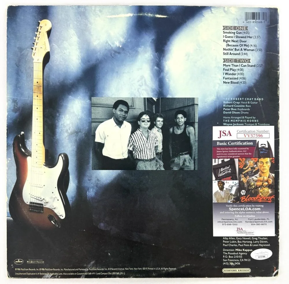 Robert Cray — Robert Cray Signed Autograph Album Vinyl Record LP - Strong Persuader w/ JSA COA, изображение 2