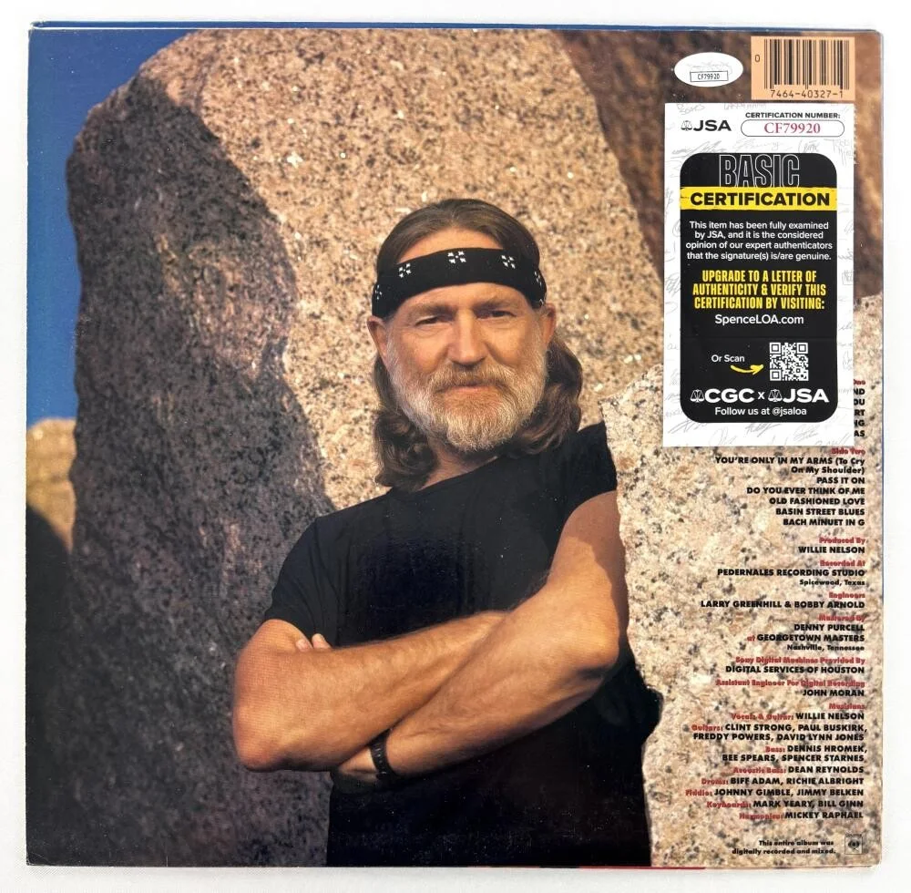 Willie Nelson — Willie Nelson Signed Autograph Album Vinyl Record LP - The Promiseland JSA COA, image 2