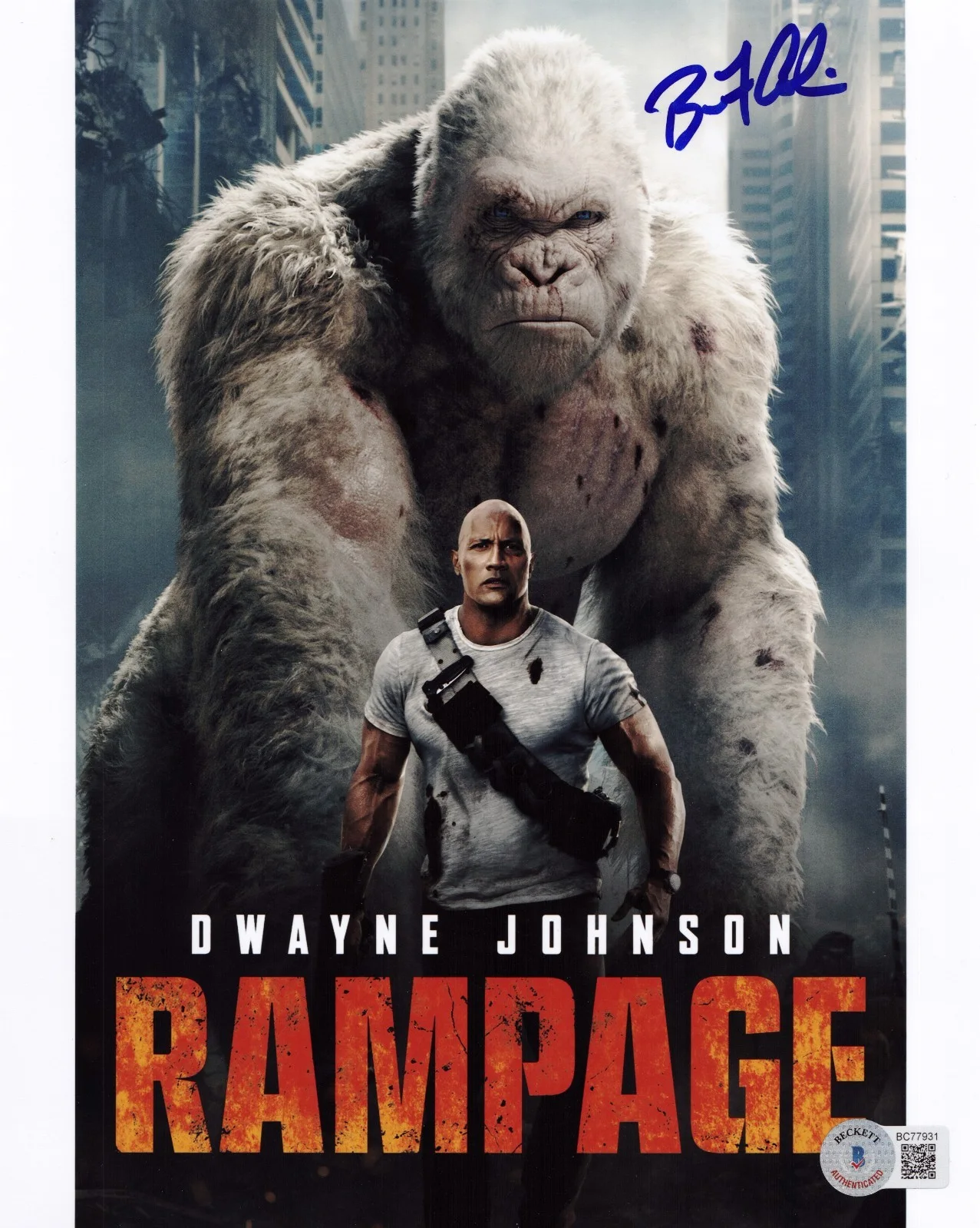 Brian Colin — Brian Colin signed Rampage 8x10 photo autographed #3 Beckett COA