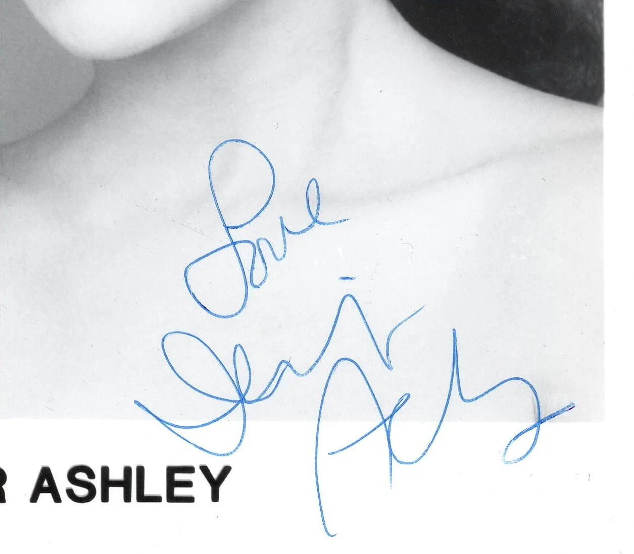 Jennifer Ashley — Jennifer Ashley Signed Vintage 8x10 B&W Glossy Photo- JSA Authentication, изображение 2