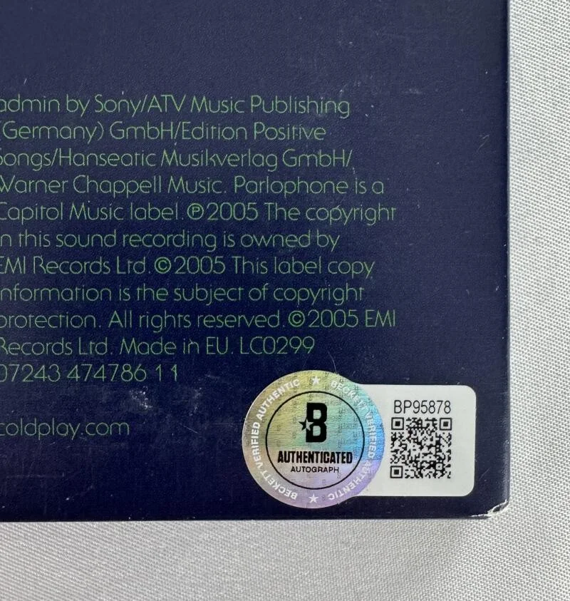 Chris Martin — Chris Martin Coldplay Signed Autograph Album Vinyl Record LP - X&Y Beckett COA, изображение 3