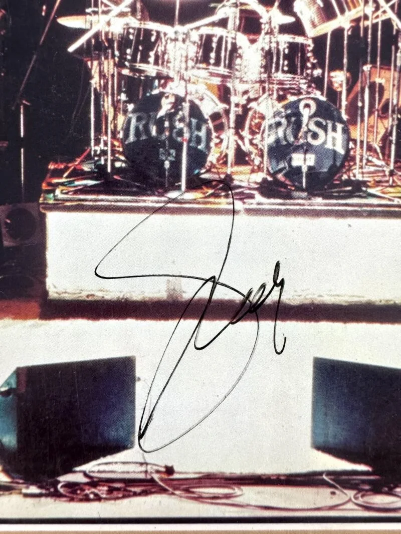 Geddy Lee — Geddy Lee Rush Signed Autograph Album Vinyl Record - All World's A Stage Beckett, image 3