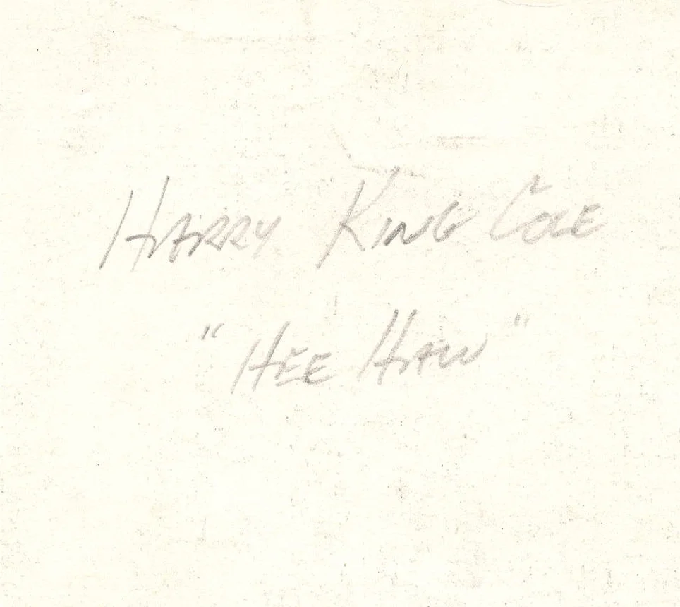 Harry King Cole — Harry King Cole (Hee-Haw) Signed 8.5x8.5 Sketch - JSA Authentication (2), image 5