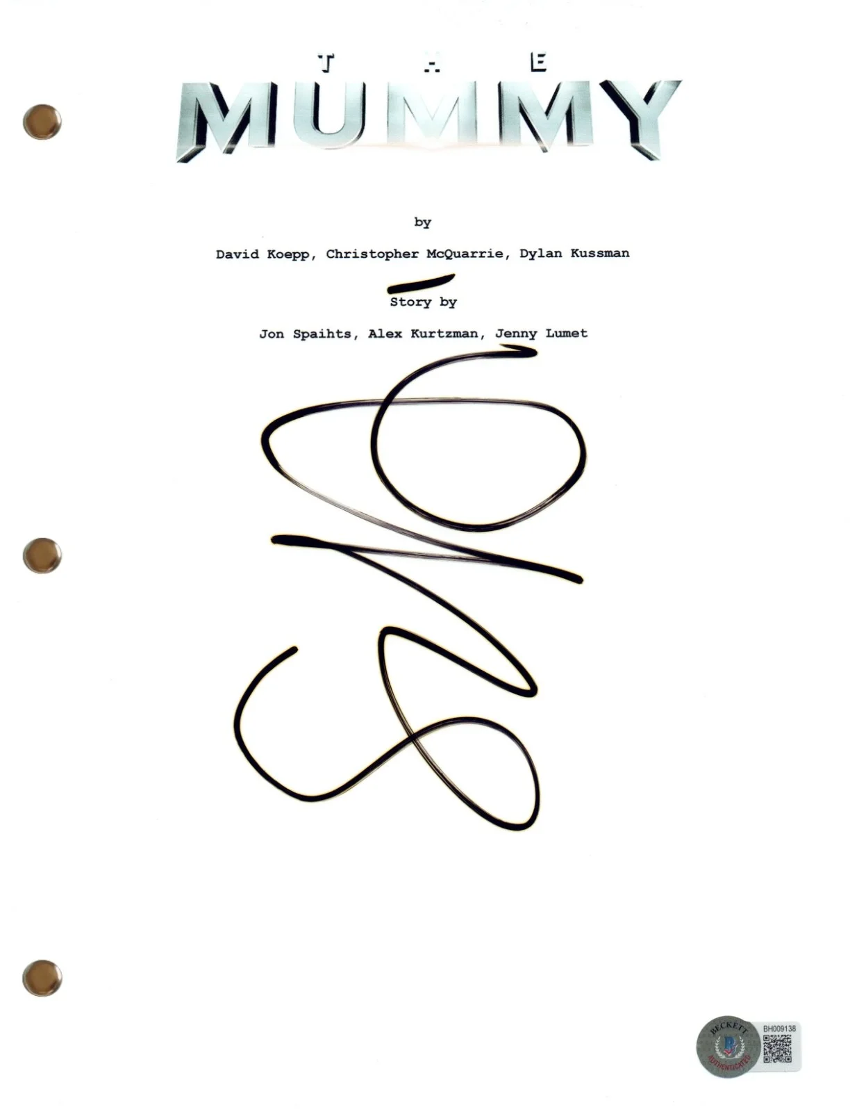 Sofia Boutella — Sofia Boutella "The Mummy" Signed Autograph Full Movie Script 2017 Beckett COA, image 3