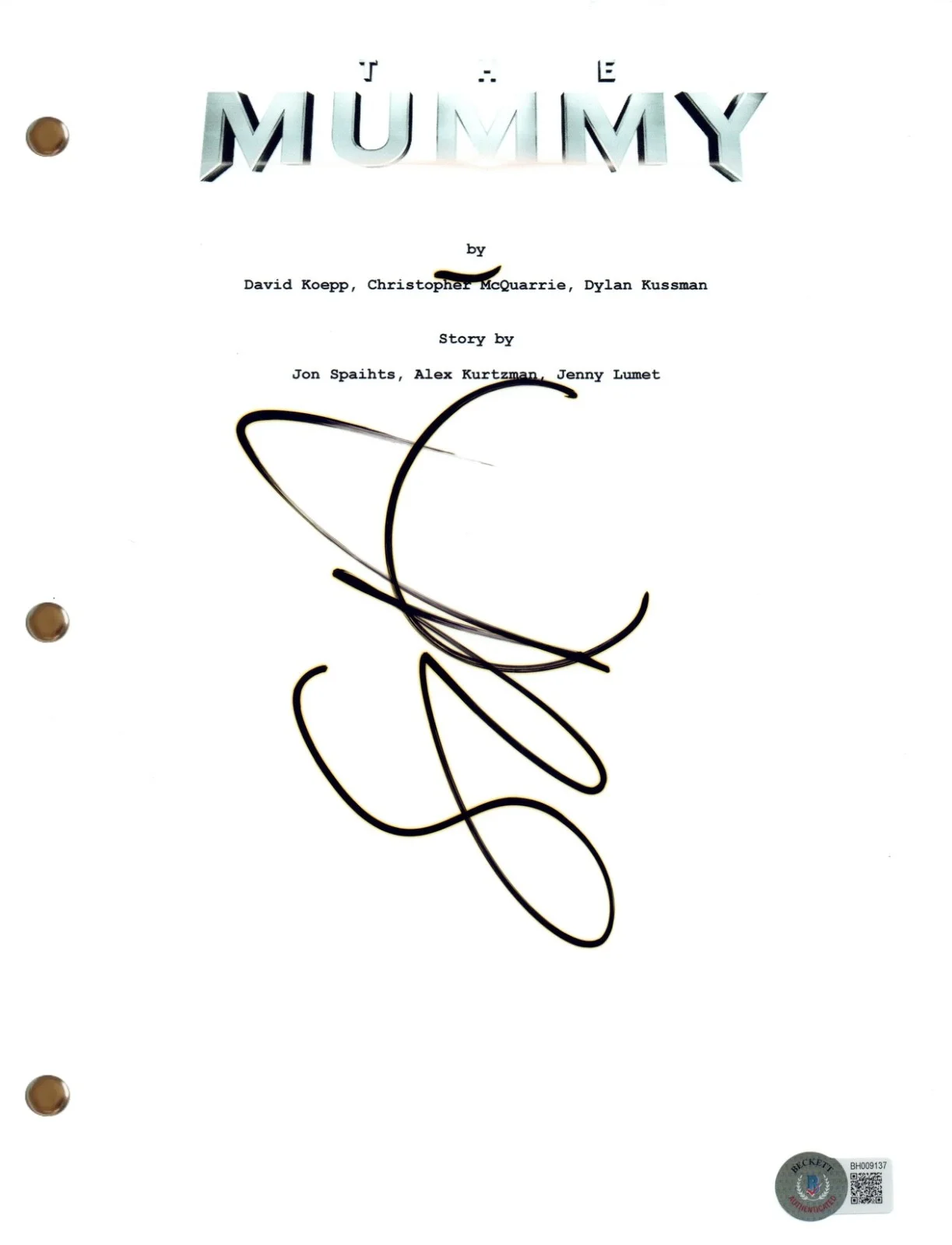 Sofia Boutella — Sofia Boutella "The Mummy" Signed Autograph Full Movie Script 2017 Beckett COA, image 4