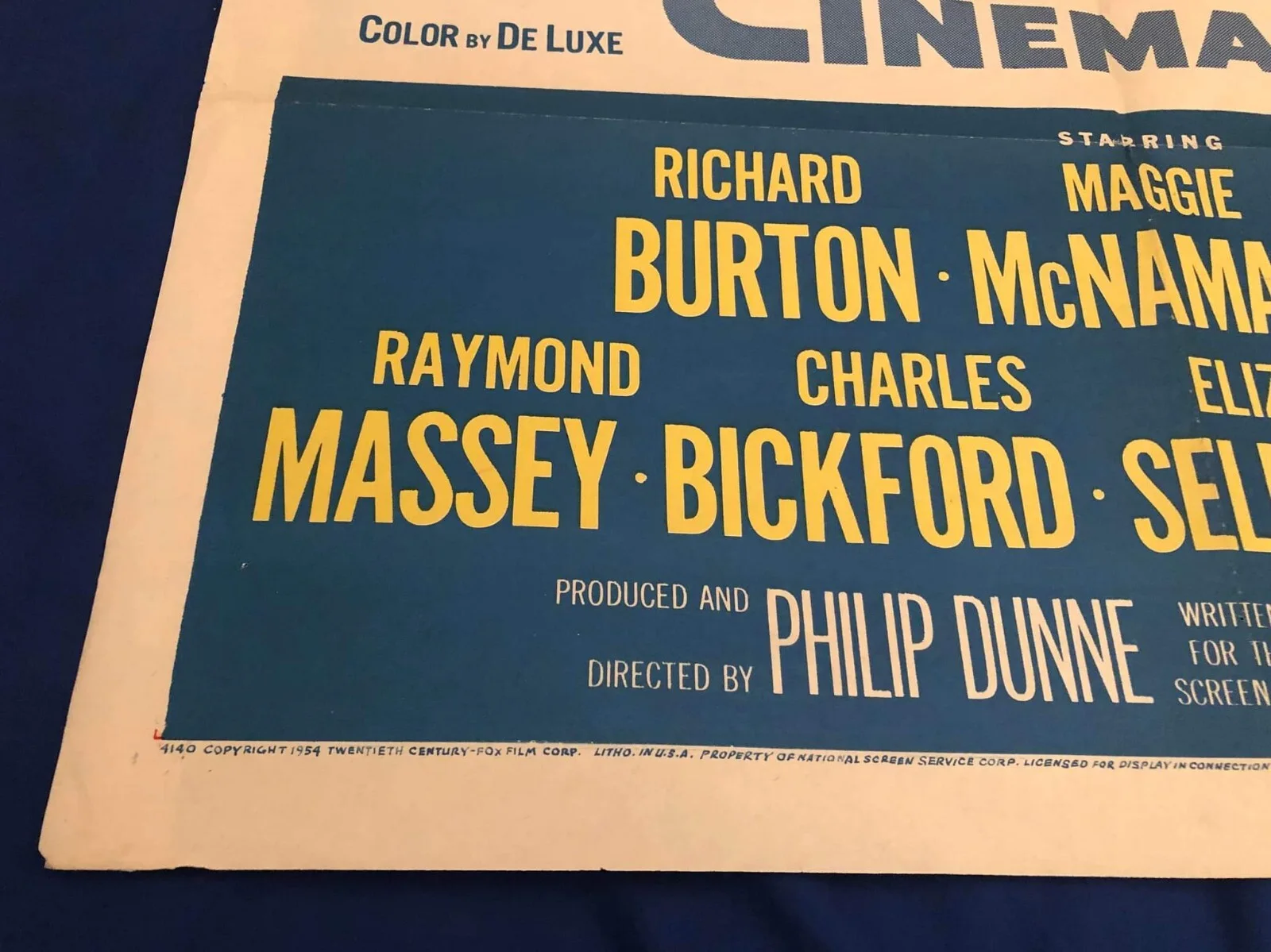 A superb original Rare 1954 RICHARD BURTON Film Poster/Prince Of Players, изображение 3