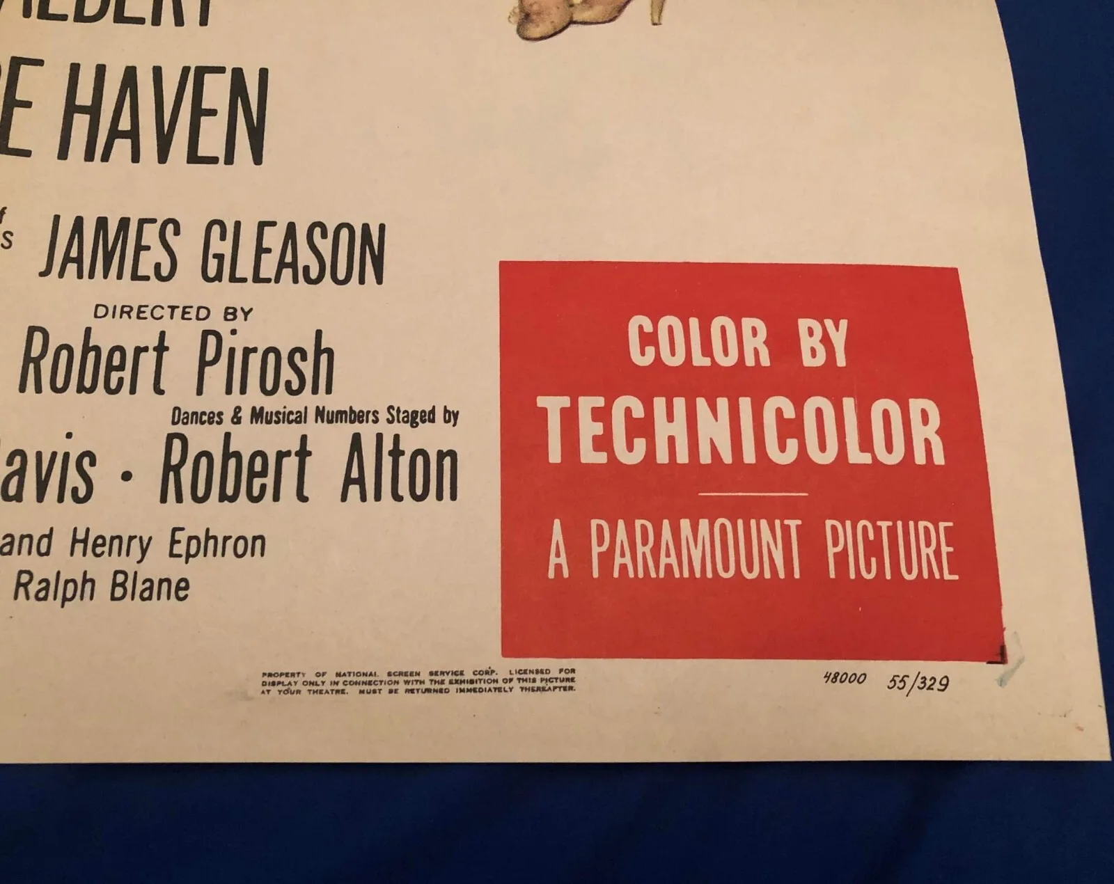A superb Rare vintage 1955 Film Poster/ ROSALIND RUSSELL/THE GIRL RUSH, изображение 4
