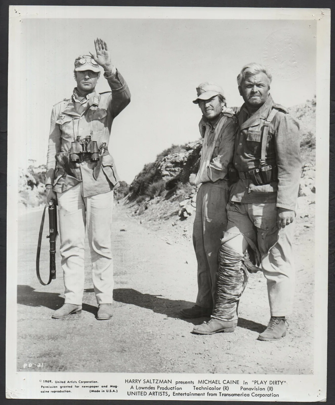 PLAY DIRTY 1969 Michael Caine, Nigel Davenport 7 10x8 STILLS, image 3