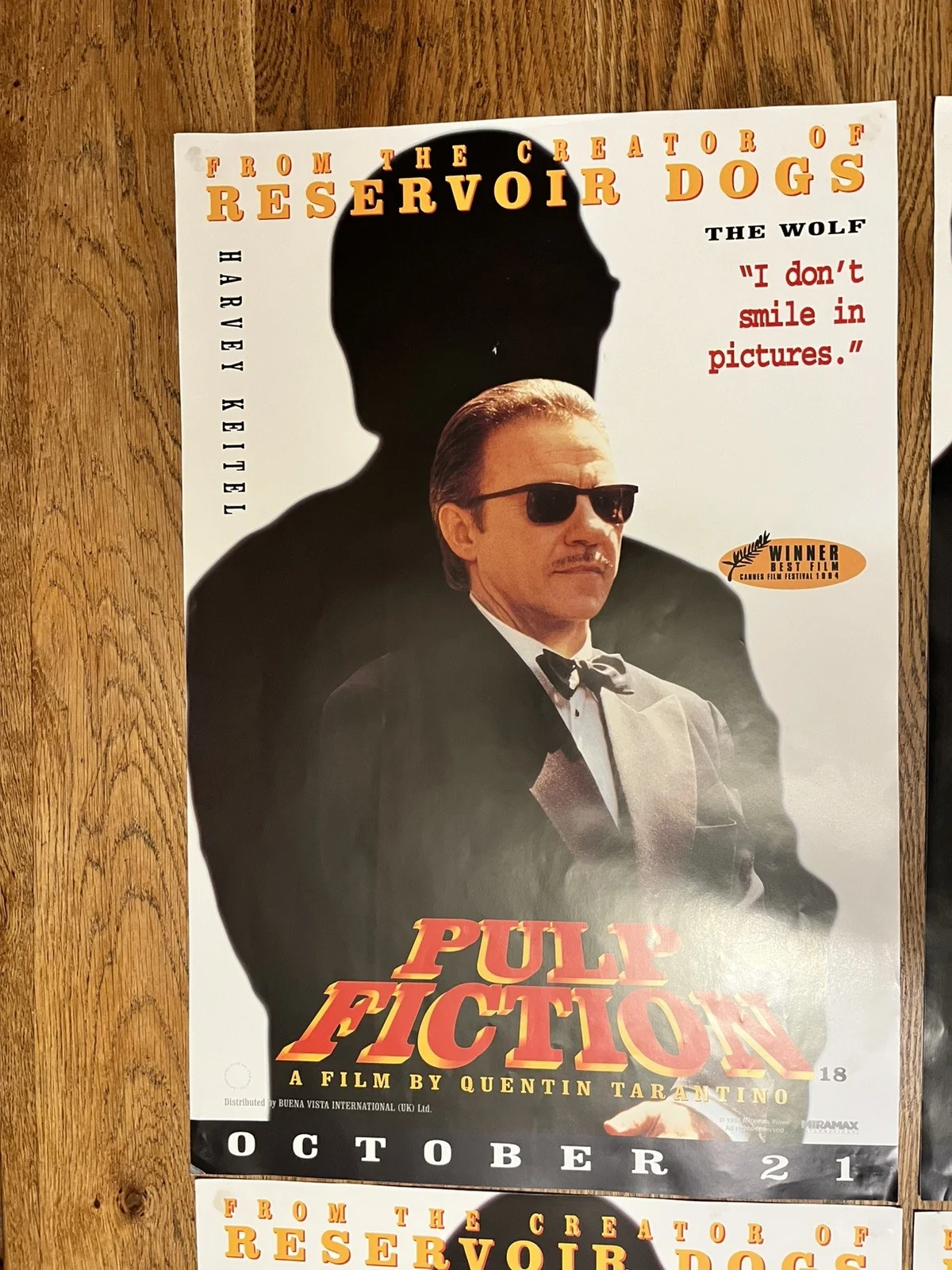 Pulp Fiction Complete Set of 4 Original 1994 UK Miramax Promotional Film Posters, изображение 5