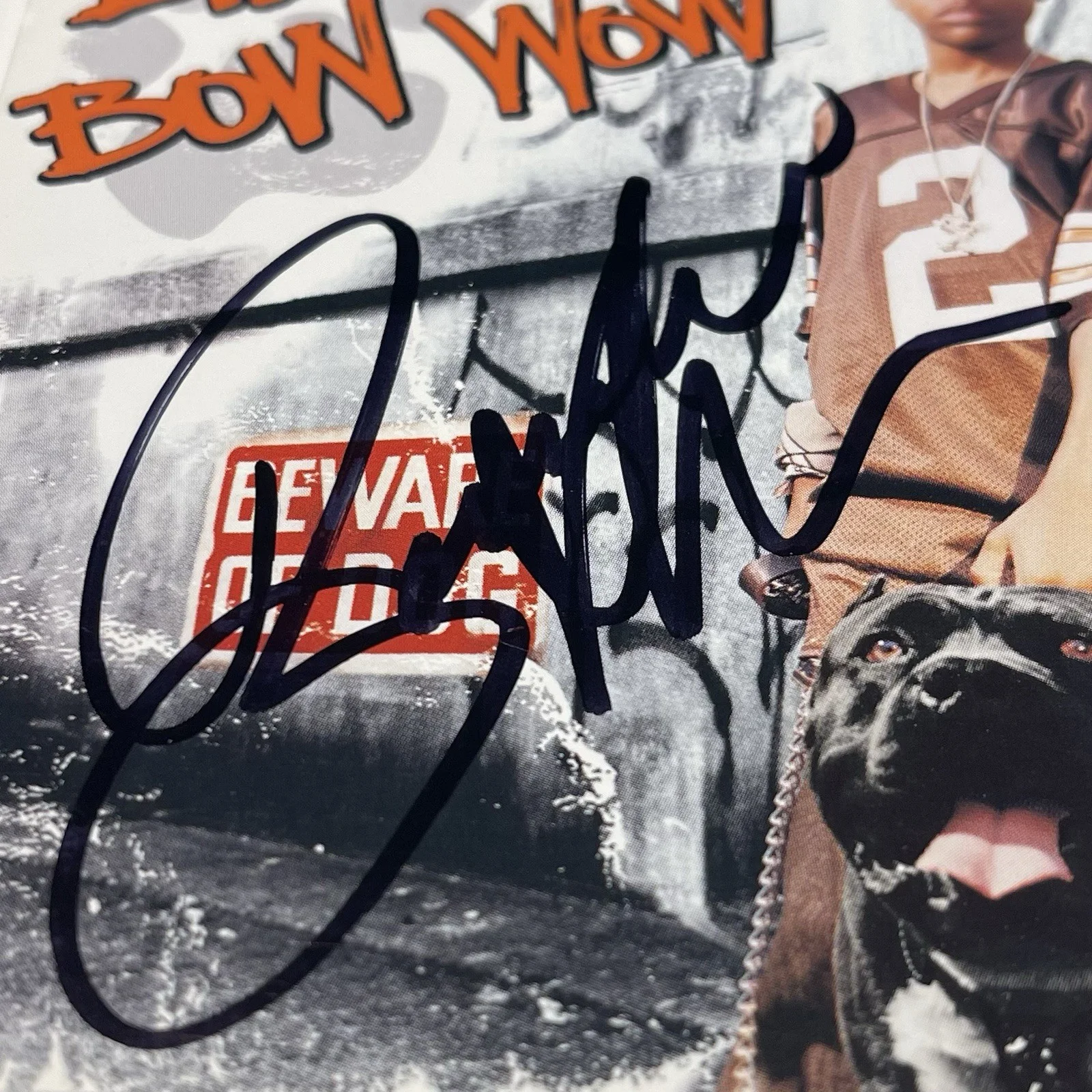 LIL BOW WOW RAPPER SIGNED BEWARE OF DOG CD ALBUM AUTOGRAPH FRAMED PSA COA, изображение 3