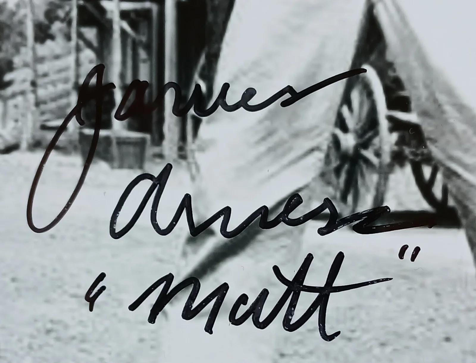 James Arness — James Arness, Matt, Gunsmoke, Signed Autographed 6x4 inch Photo, image 2