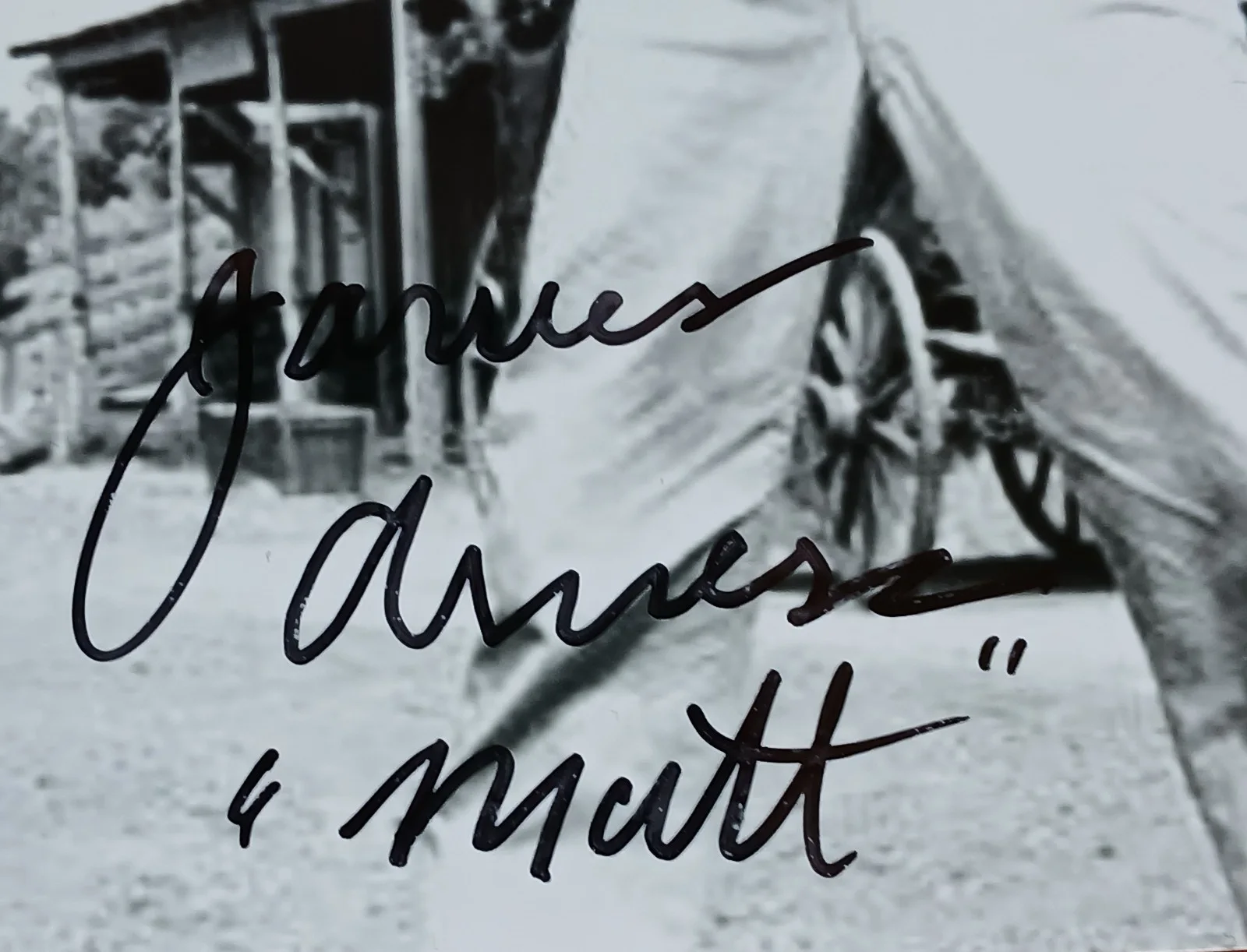 James Arness — James Arness, Matt, Gunsmoke, Signed Autographed 6x4 inch Photo, image 4