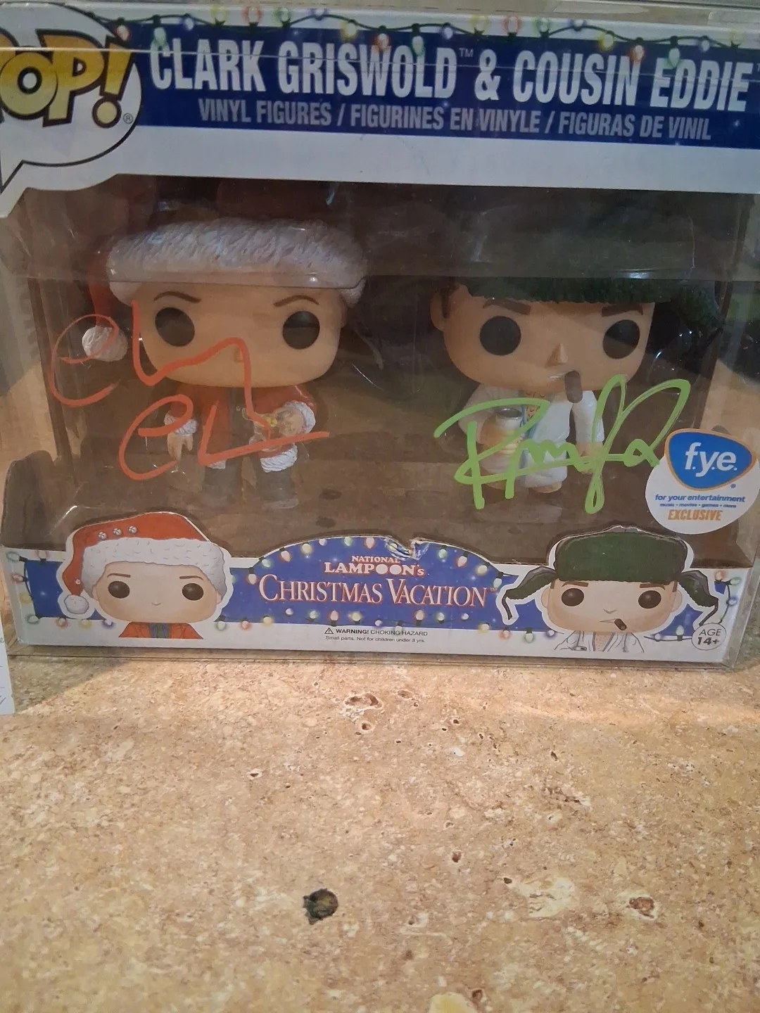 Chevy Chase, Randy Quaid — Chevy Chase Randy Quaid Christmas Vacation signed Clark Eddie Funko JSA CI00177, image 2