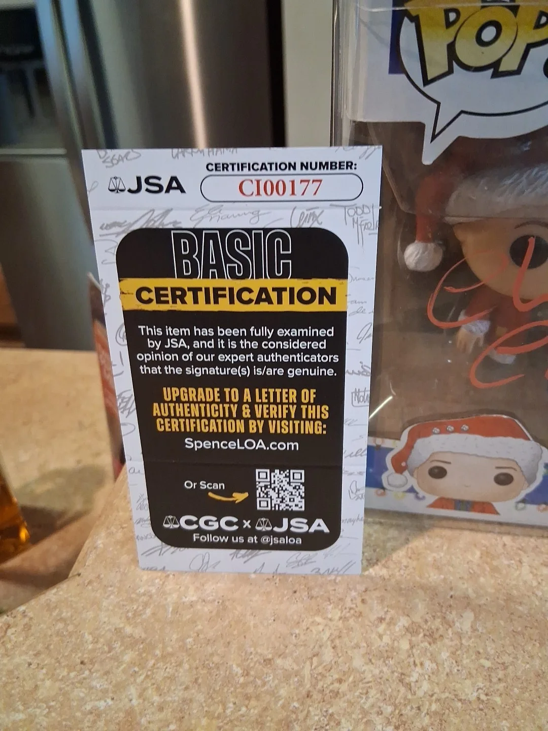 Chevy Chase, Randy Quaid — Chevy Chase Randy Quaid Christmas Vacation signed Clark Eddie Funko JSA CI00177, image 3