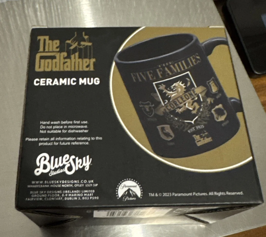 Blue Sky Studios, The Godfather Ceramic Mug Box Brand-New, image 5
