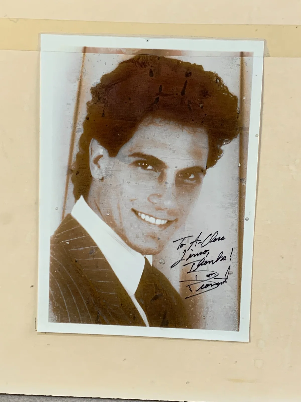 DON DIAMONT — DON DIAMONT - AUTOGRAPH SOAP OPERA SIGNED, изображение 2