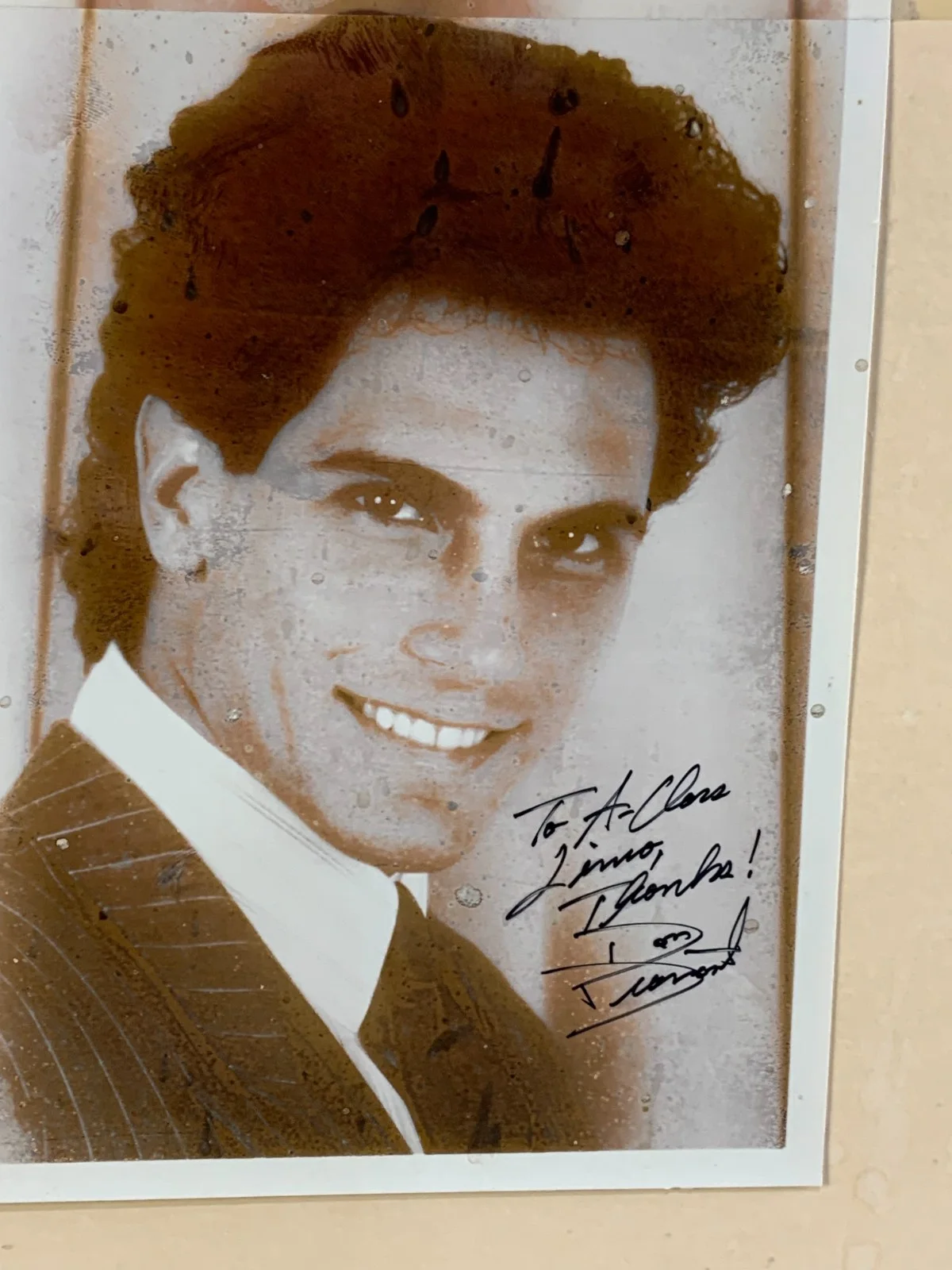 DON DIAMONT — DON DIAMONT - AUTOGRAPH SOAP OPERA SIGNED, изображение 3