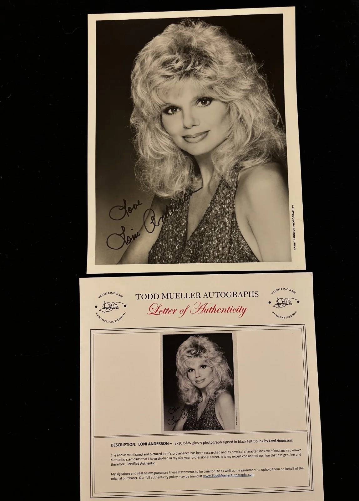Loni Anderson — Loni Anderson Signed 8x10 Photo - WKRP in Cincinnati BABE - GORGEOUS! + COA, image 5