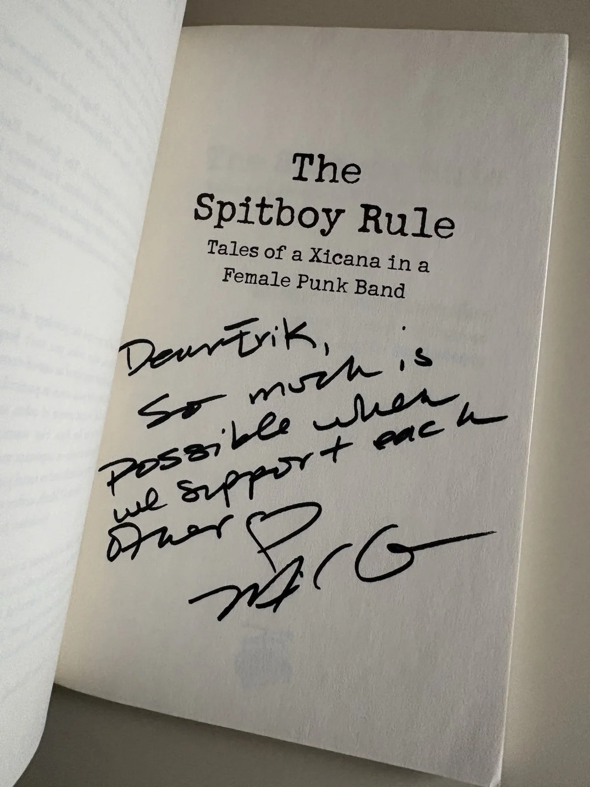 Michelle Gonzales SIGNED Spitboy Rule Tales Of A Xicana In A Female Punk Band, изображение 2