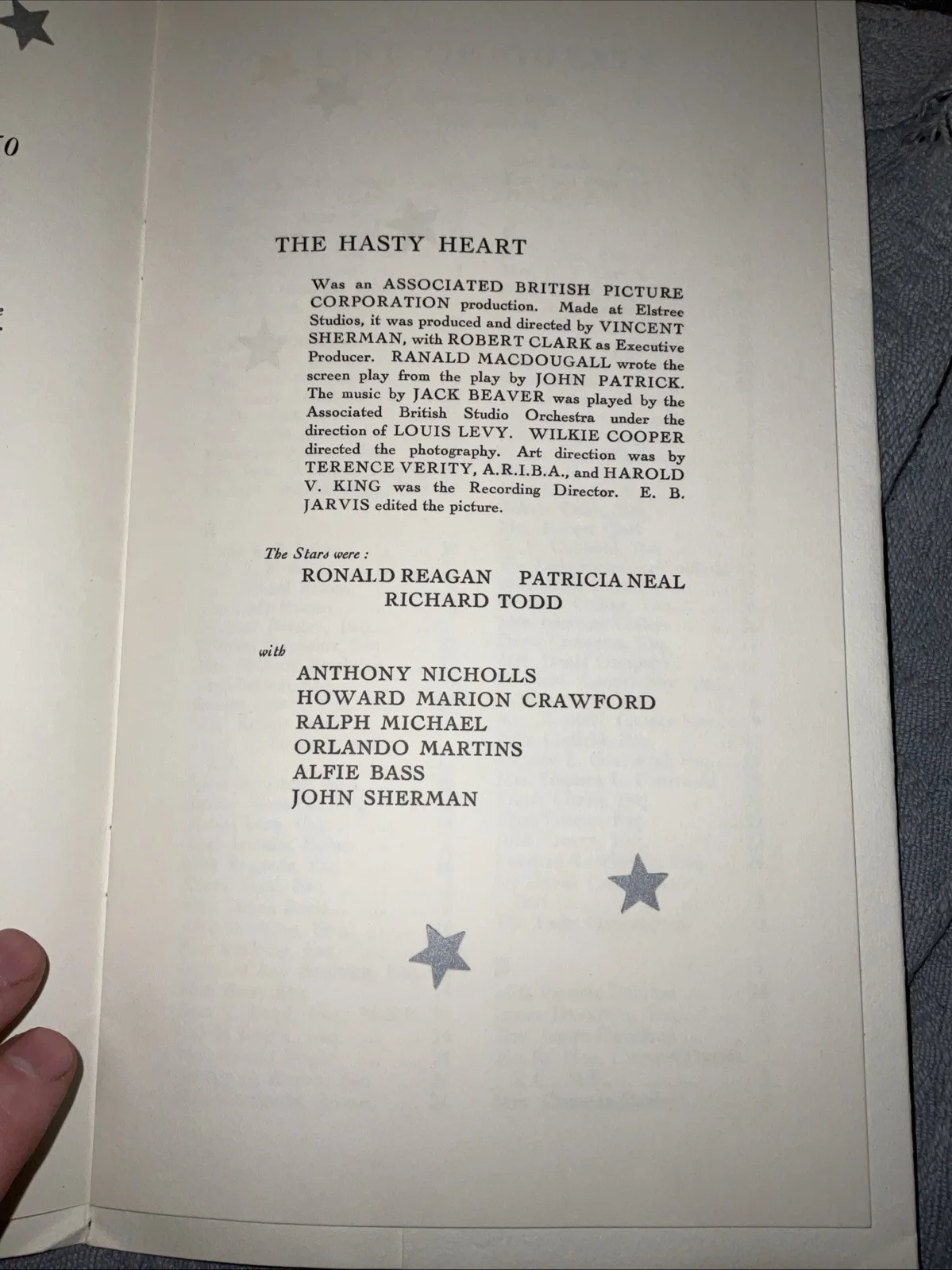 National Film Award Presentation 1950 Programme Dorchester Hotel London, image 4