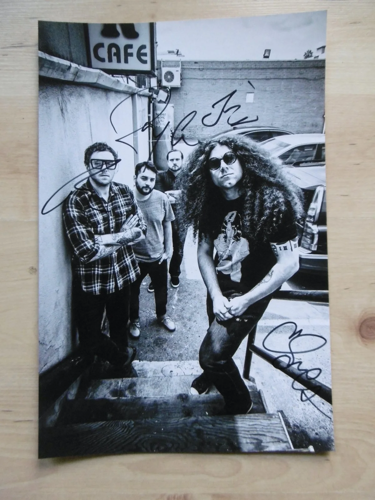 Coheed and Cambria Band full signed 8x12 inch photo autographs ACOA, изображение 2