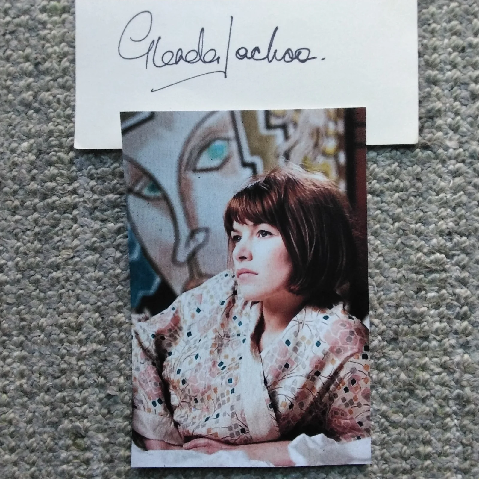 Glenda Jackson SIGNED Card Photo 70s Movie Actress Women in Love Sunday Bloody, изображение 2