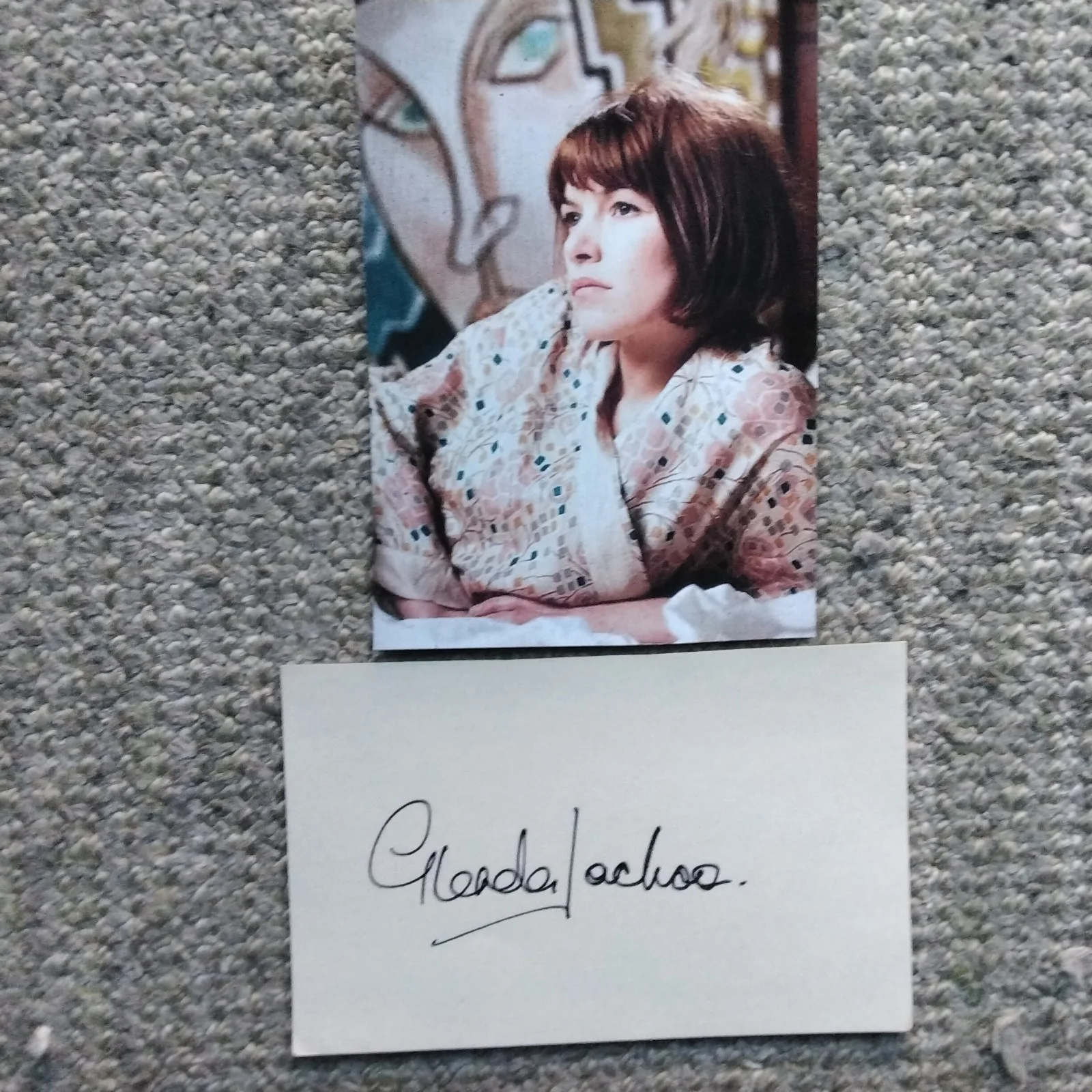 Glenda Jackson SIGNED Card Photo 70s Movie Actress Women in Love Sunday Bloody, изображение 4