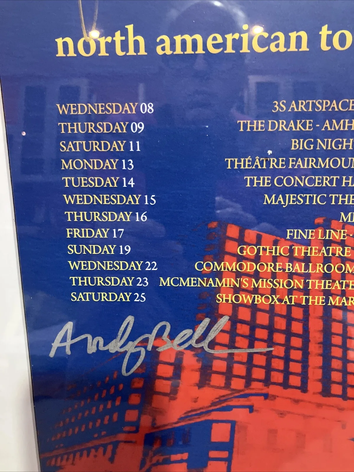 Ride poster signed May 24 tour shoegaze, image 2