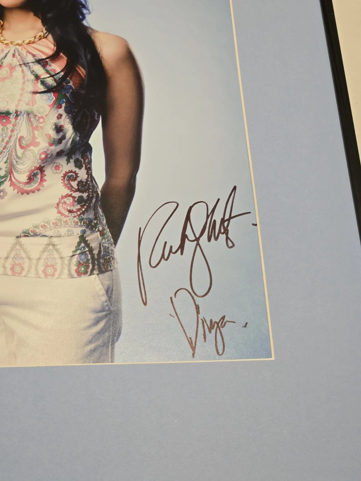 Reshma Shetty Signed Photo Framed 16x20 Royal Pains Divya Inscription, изображение 2