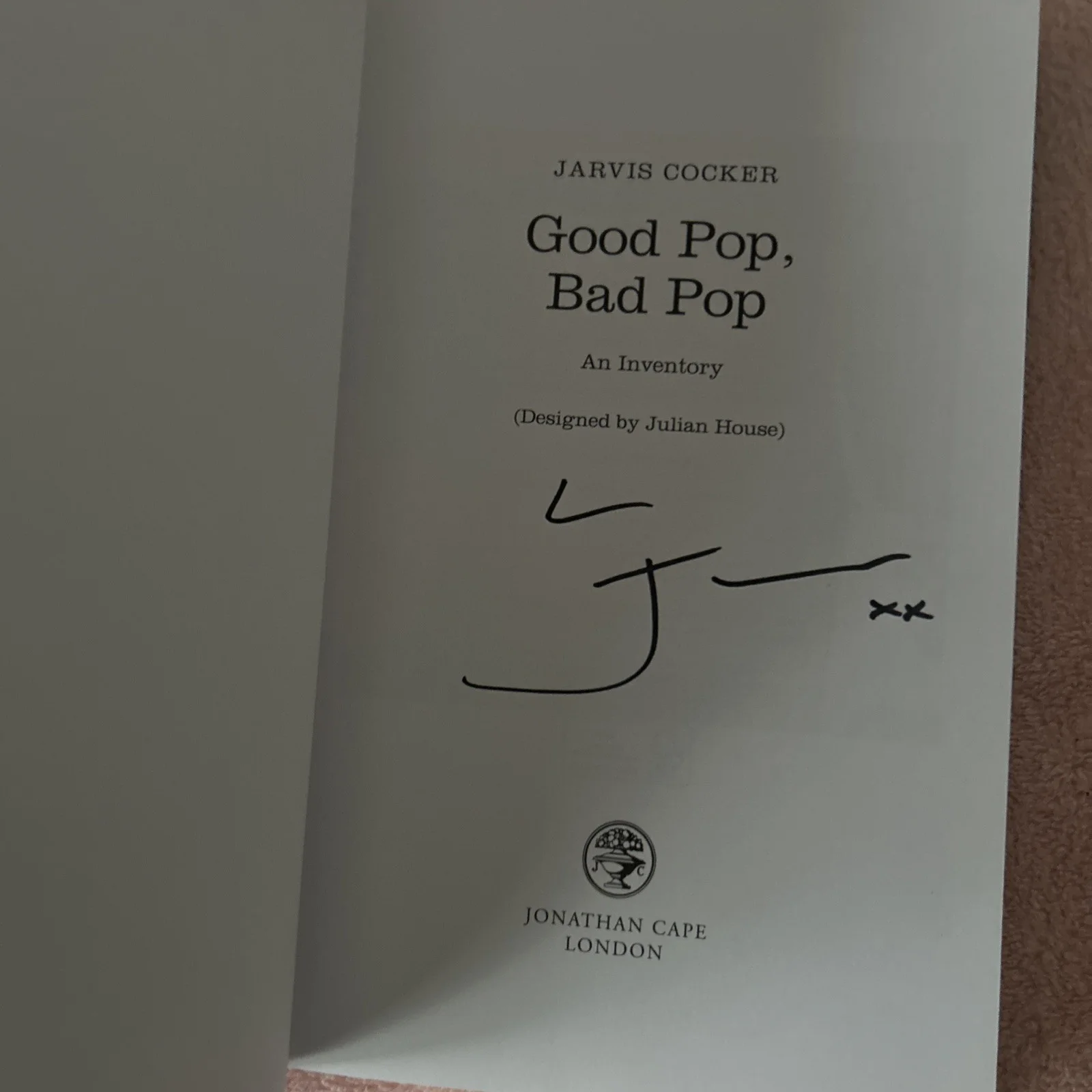 Jarvis Cocker Signed Bundle Pulp Good Pop Bad Pop + 7” BONUS + signed Postcard, image 3
