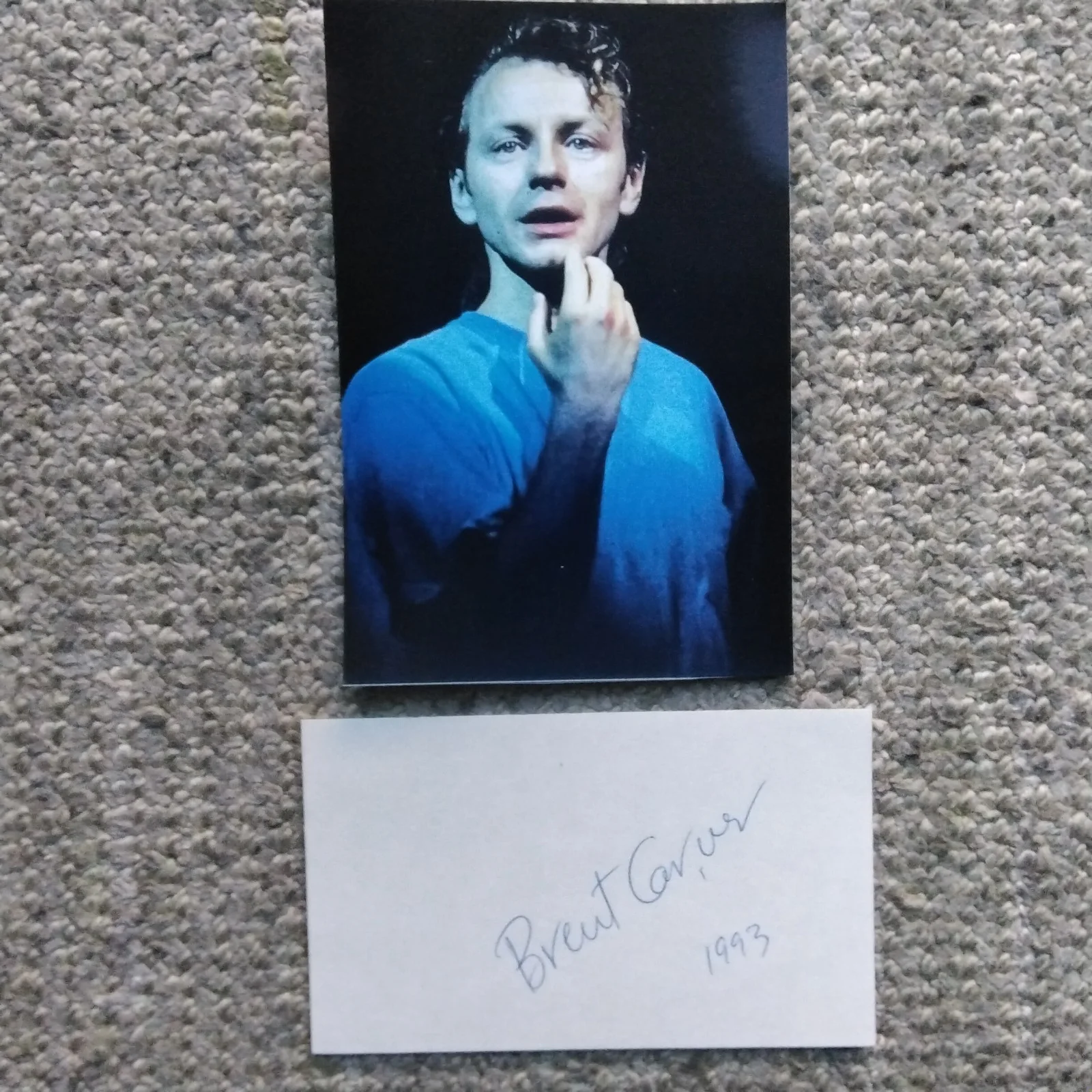 Brent Carver SIGNED Card Photo Movie Stage Actor Kiss Spider Woman Lord of Rings, изображение 5