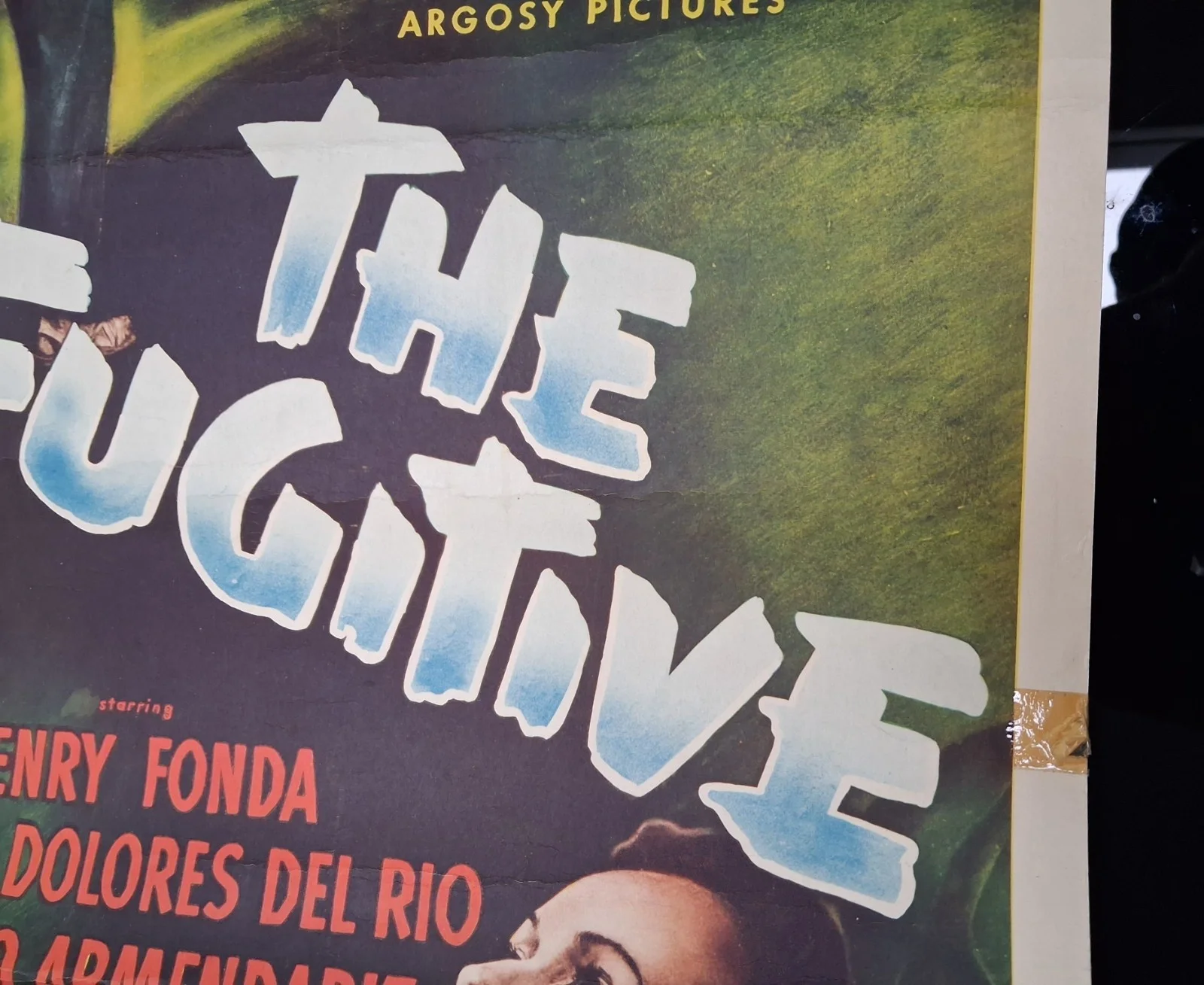 An Original Vintage 'THE FUGITIVE' 1947 Folded US Insert Movie Poster, image 4